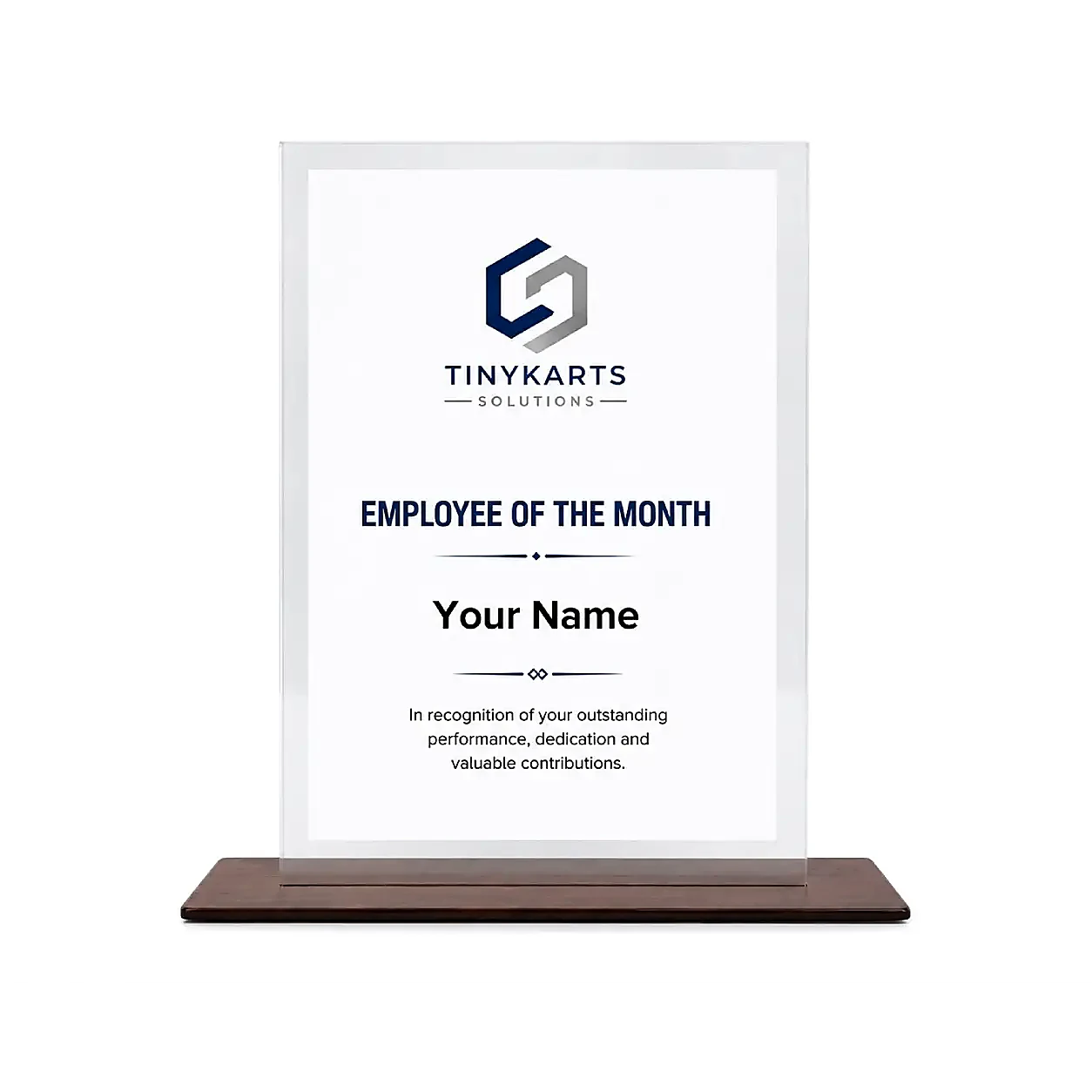 Custom Employee Excellence Acrylic Award