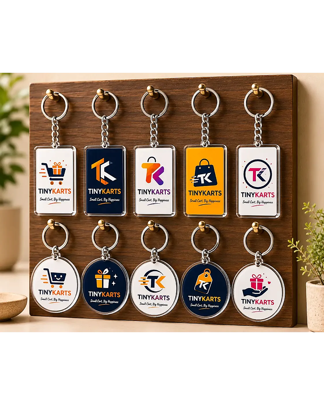Customized Logo Printed Acrylic Keychain