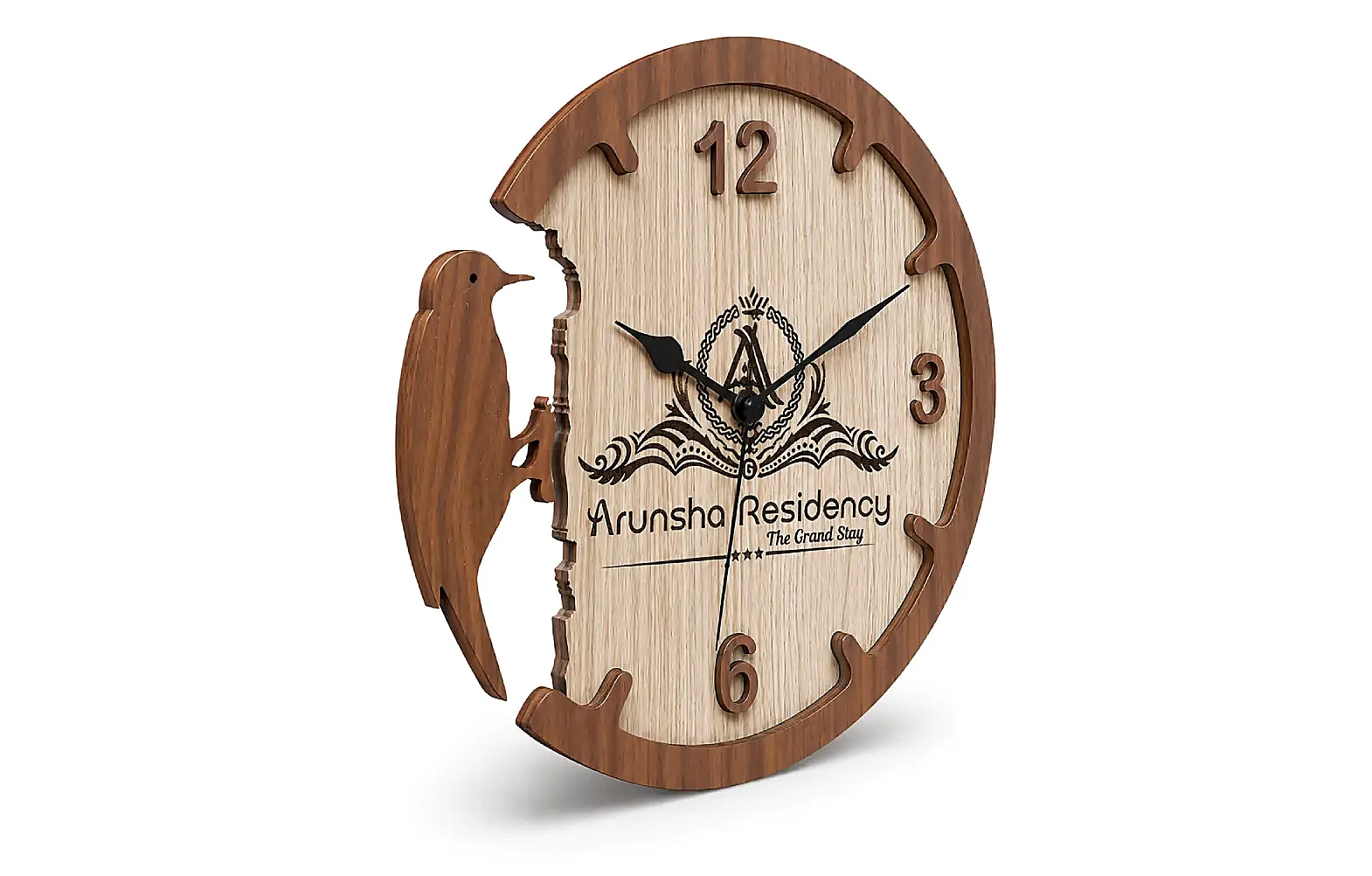 Customized Wooden Wall Clock with Logo
