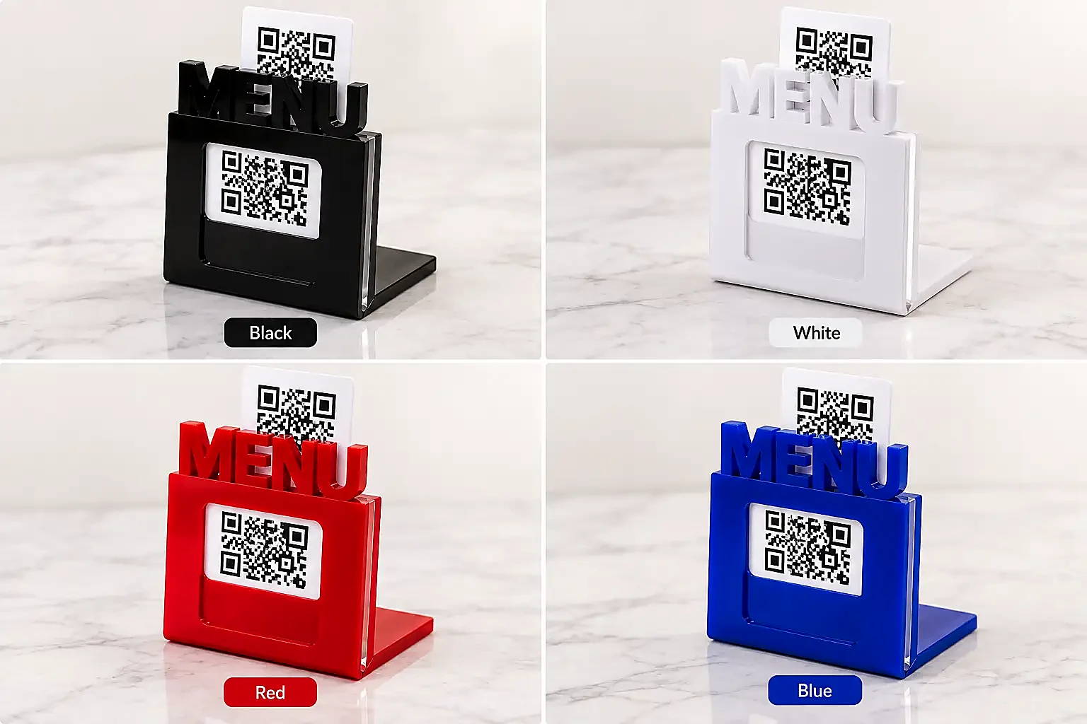 Personalized Acrylic QR Code Tabletop Stands